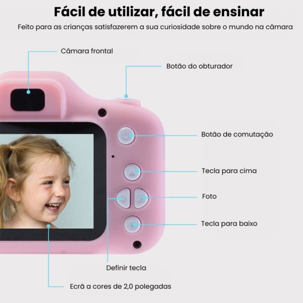 Mini Câmera Digital Infantil Recarregável e À Prova De Choque - Image 3